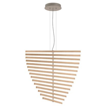 Rhythm Wood Vertical LED Pendant