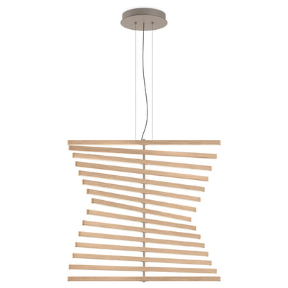 Rhythm Wood Vertical LED Pendant