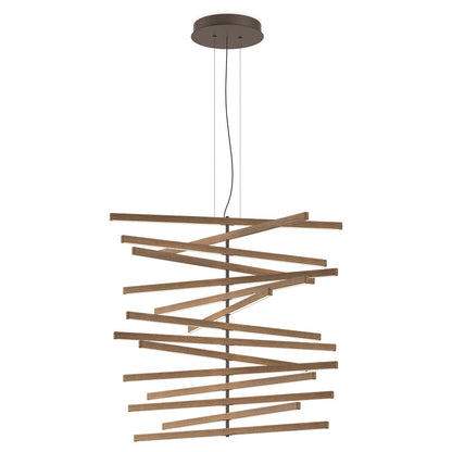 Rhythm Wood Vertical LED Pendant