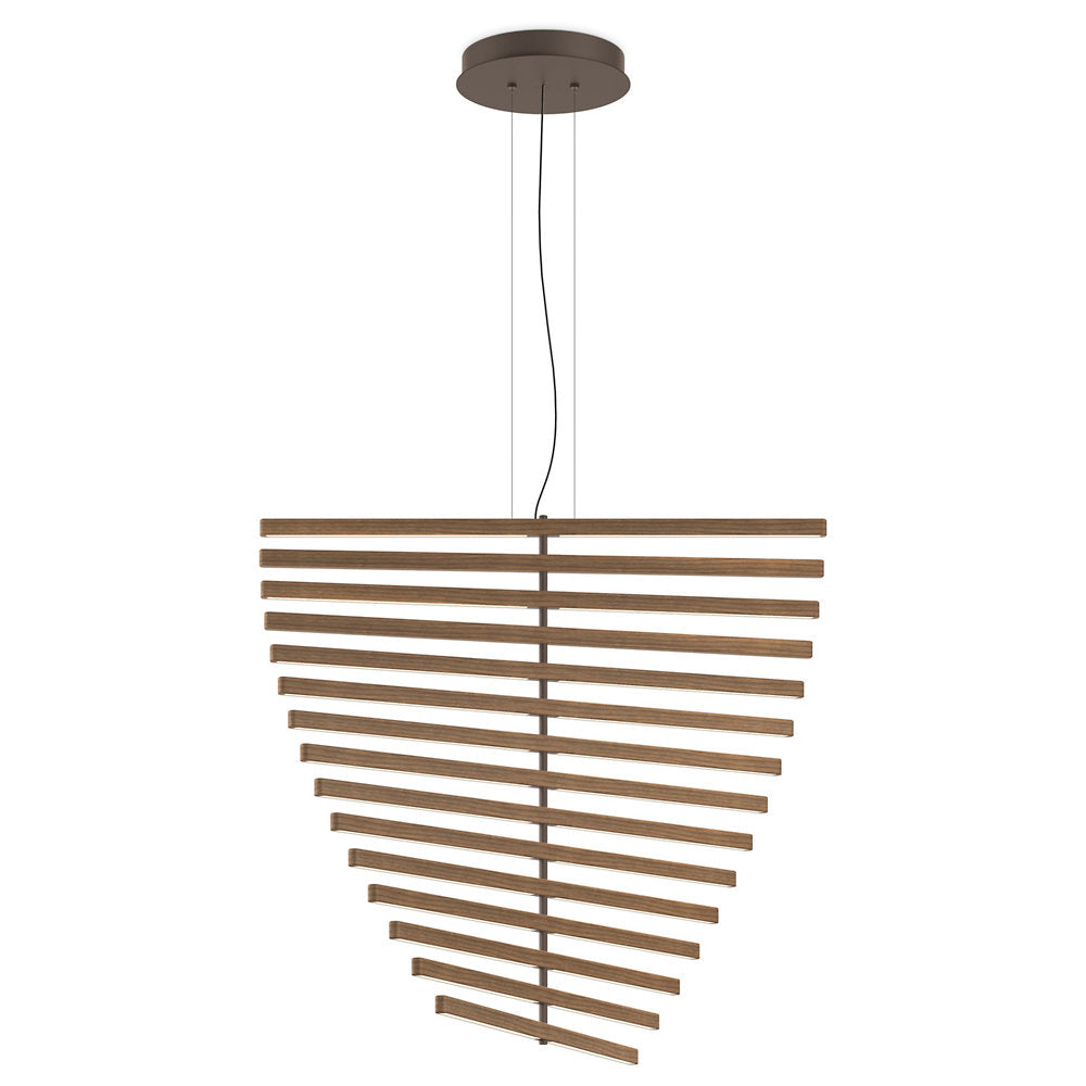 Rhythm Wood Vertical LED Pendant
