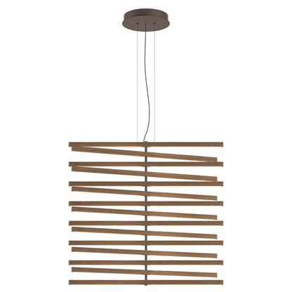 Rhythm Wood Vertical LED Pendant
