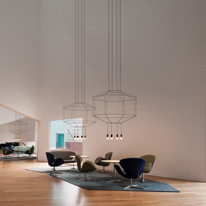 Wireflow 3-D LED Octagonal Pendant