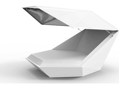 Faz Illuminated Daybed with Hinged Canopy in White