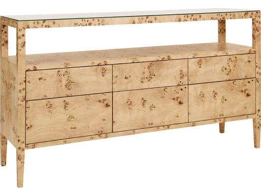 Jordan Rectangular Wood Brown Console Table