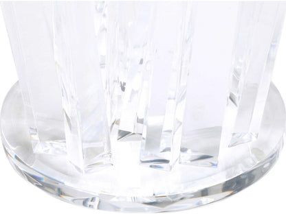 Geode Round Glass Clear End Table
