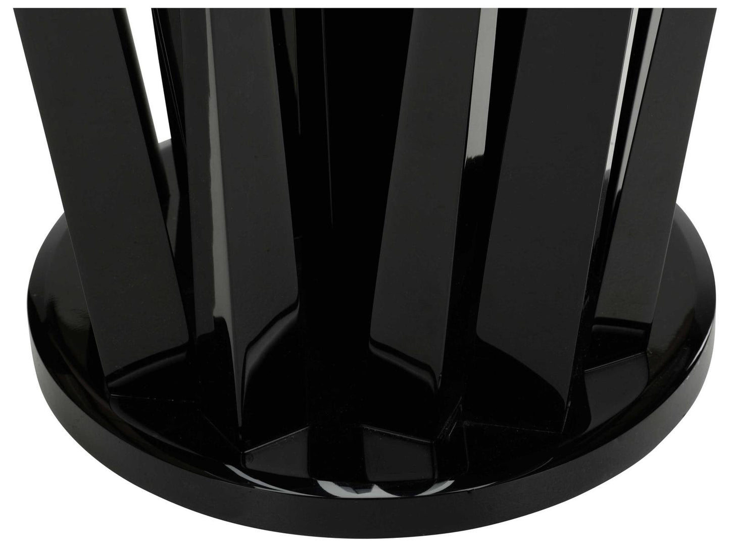 Geode Round Glass Black End Table