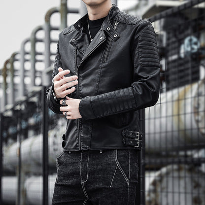 Men’s Autumn Winter Leather Jacket Classic Casual Coat