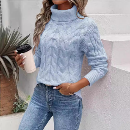 Women’s Cozy Cable-Knit Turtleneck Sweater Timeless Winter Elegance