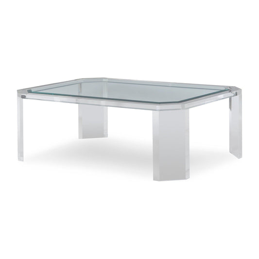 Century Furniture Phoenix Coffee Table with Glass Top