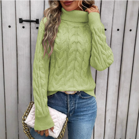 Women’s Cozy Cable-Knit Turtleneck Sweater Timeless Winter Elegance