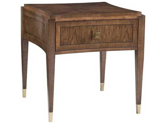 Home Chiavari Square End Table Bleached Walnut Finish