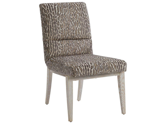 Carmel Palmero Upholstered Side Dining Chair in Palmero Brown