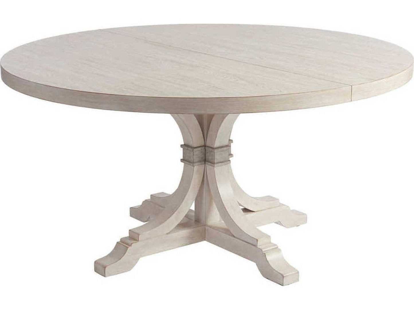 Newport Magnolia 60 Inch Round Extendable Dining Table in Sailcloth Finish