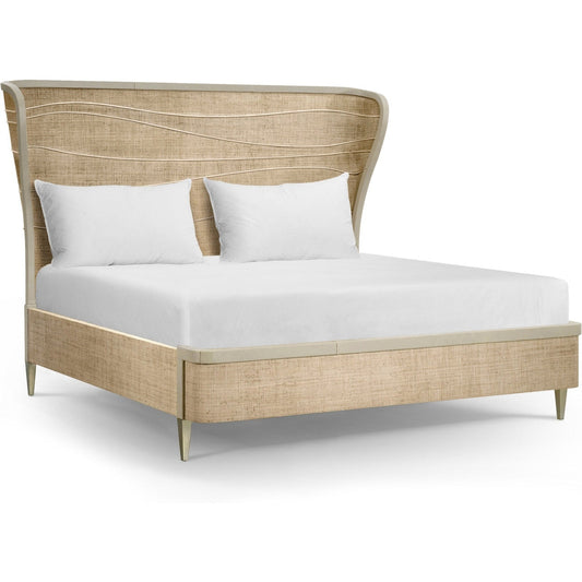 Jonathan Charles Seiche Woven Wing Wave Bed - King (500428-USK-C005-L037)