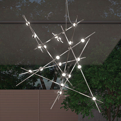 Constellation Aquila 37 1/4"W Satin Nickel LED Chandelier