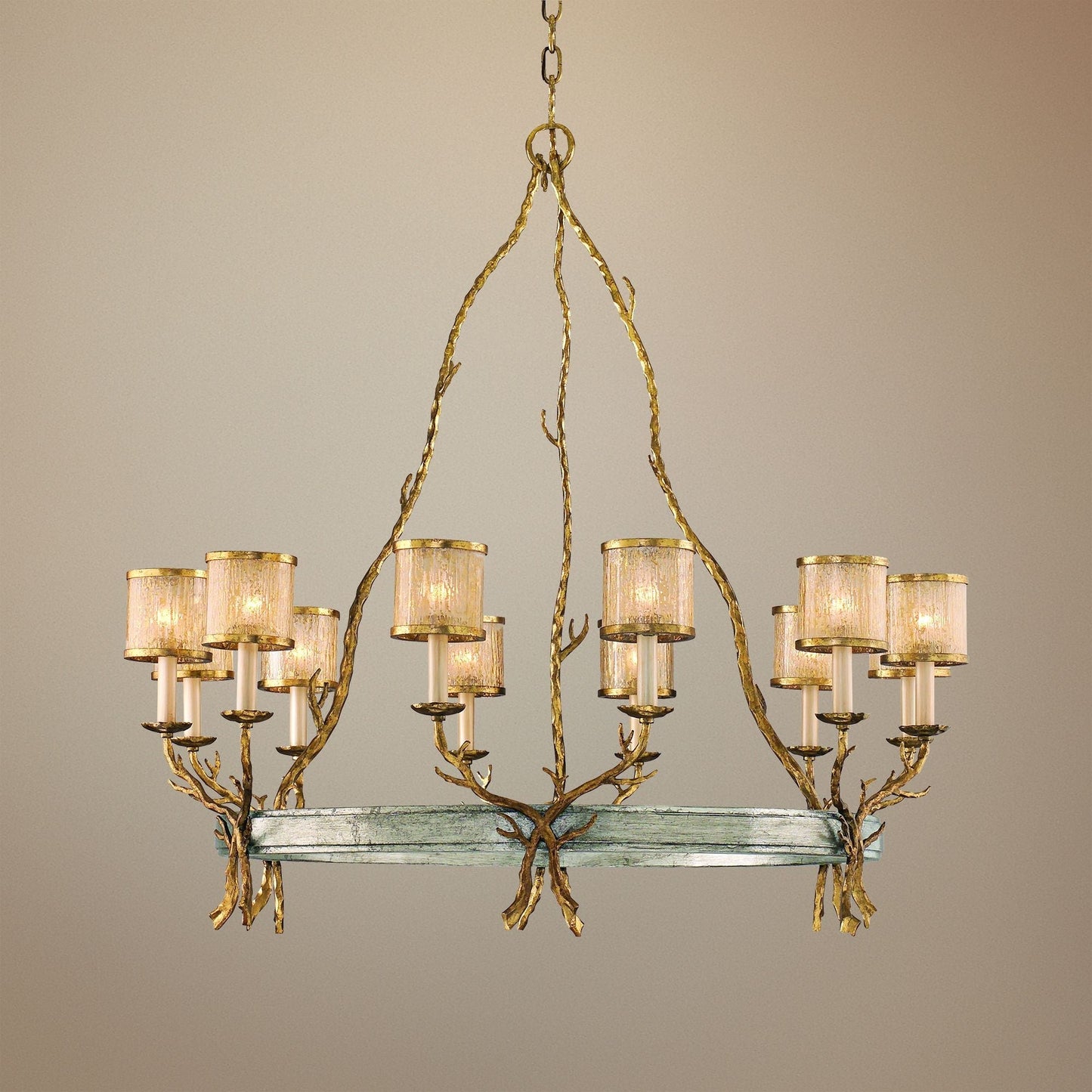 Corbett Parc Royale 41" Wide Gold Ice 12-Light Chandelier