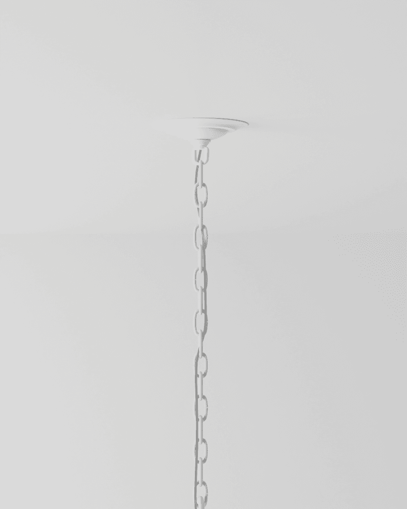 Bismarkia Large White Chandelier