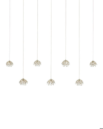 Crystal Bud 7-Light Linear Multi-Drop Pendant