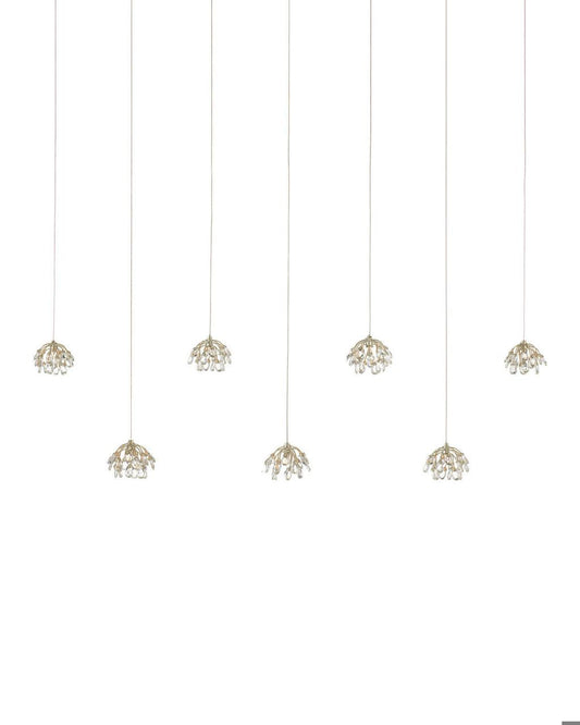 Crystal Bud 7-Light Linear Multi-Drop Pendant