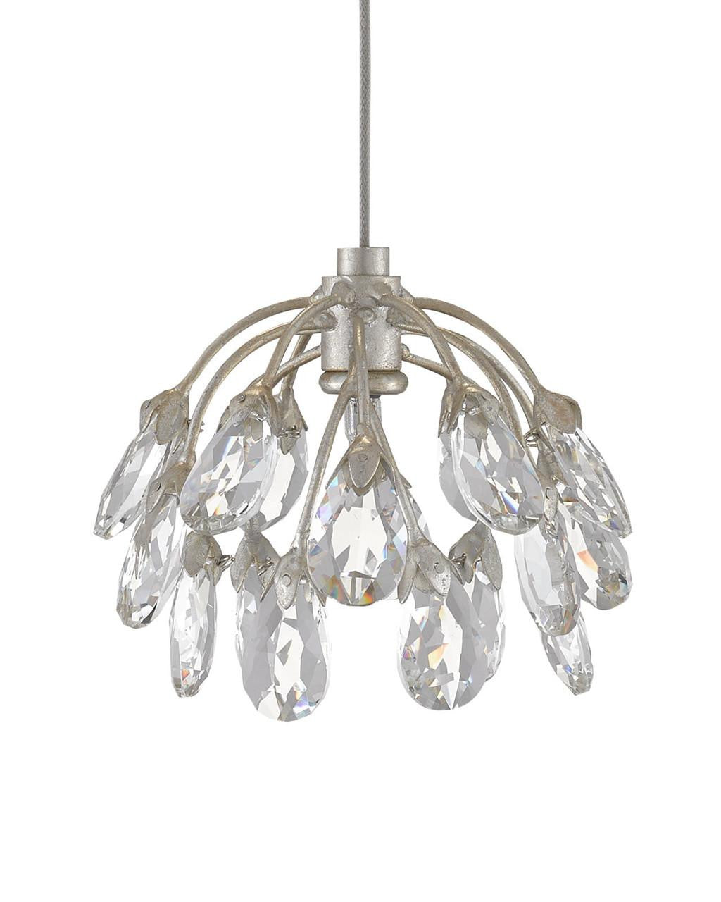 Crystal Bud 7-Light Linear Multi-Drop Pendant