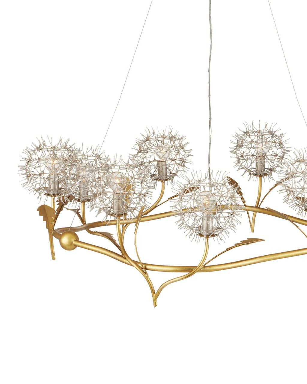 Dandelion Silver &amp; Gold Chandelier