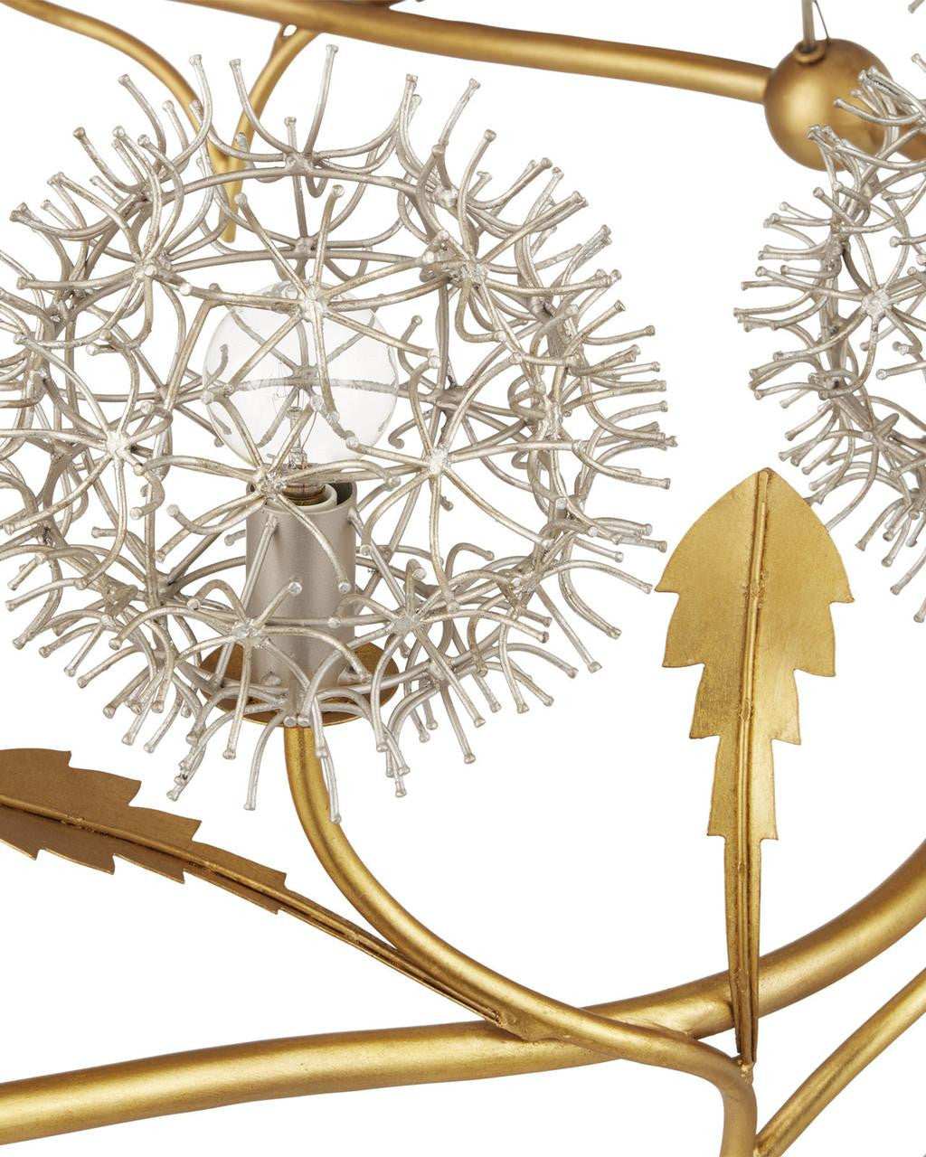 Dandelion Silver &amp; Gold Chandelier