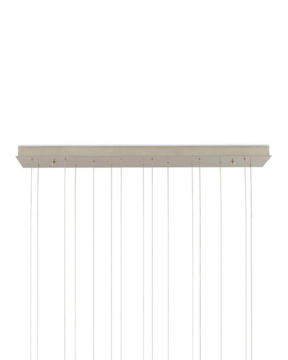 Glace White 15-Light Linear Multi-Drop Pendant