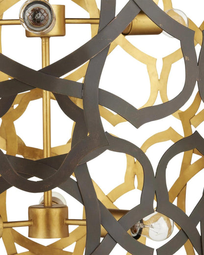 Mauresque Medium Bronze &amp; Gold Chandelier