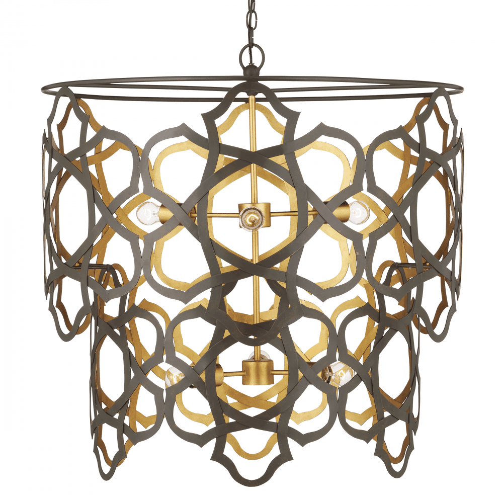 Mauresque Medium Bronze &amp; Gold Chandelier