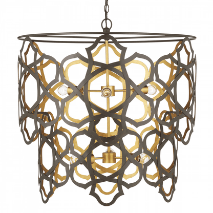 Mauresque Medium Bronze &amp; Gold Chandelier