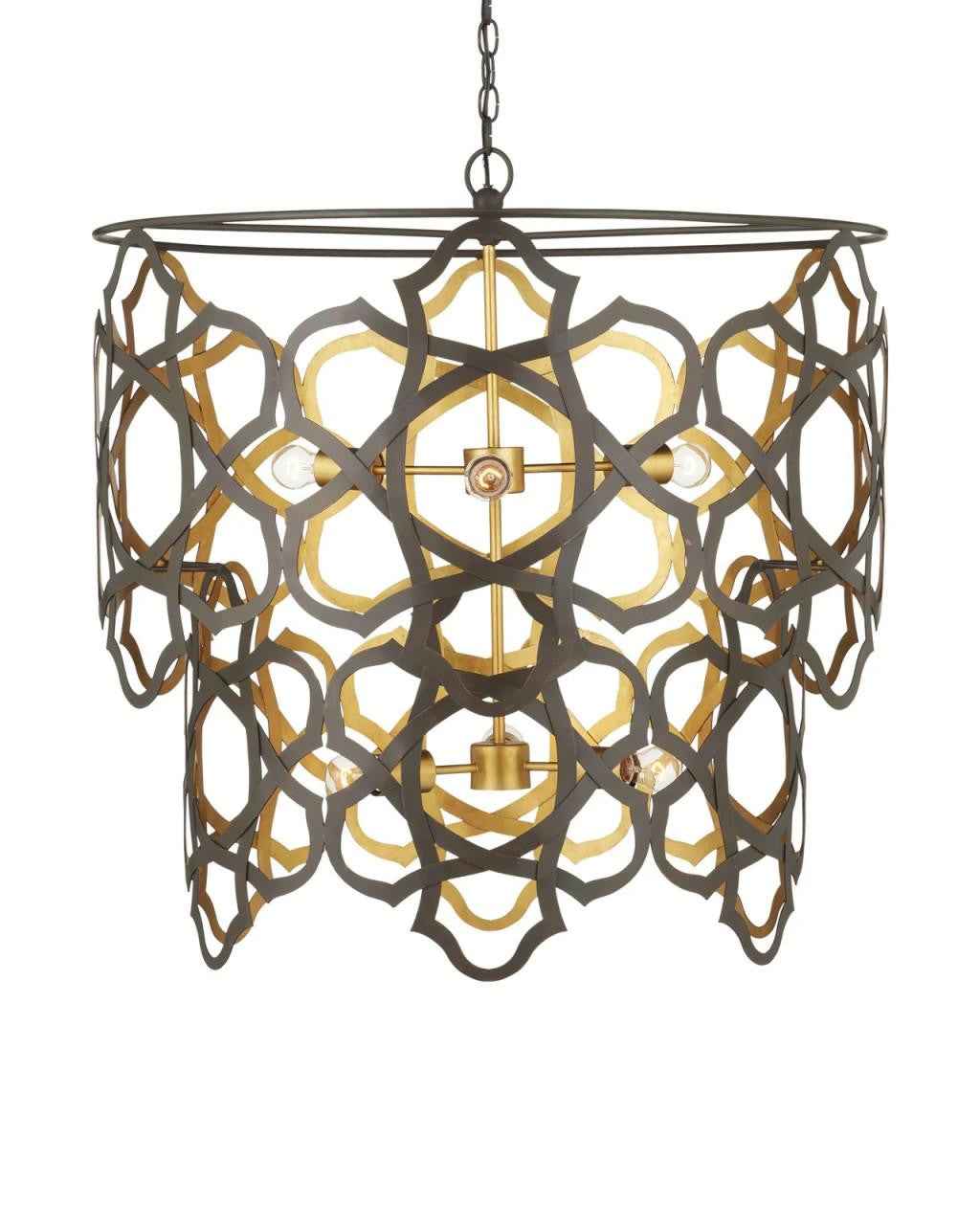 Mauresque Medium Bronze &amp; Gold Chandelier