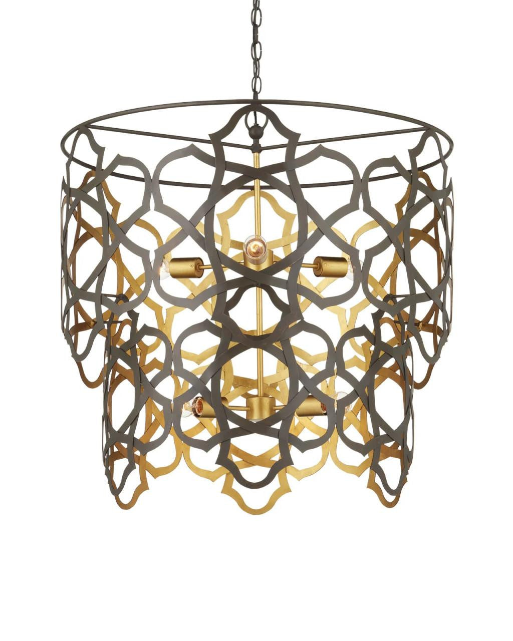 Mauresque Medium Bronze &amp; Gold Chandelier