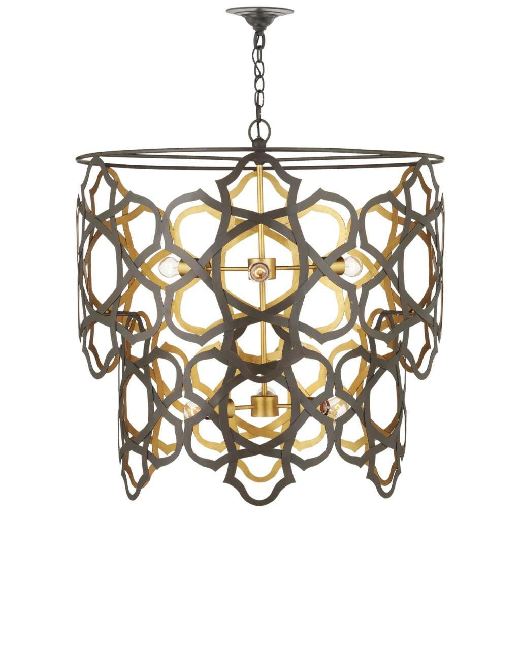 Mauresque Medium Bronze &amp; Gold Chandelier