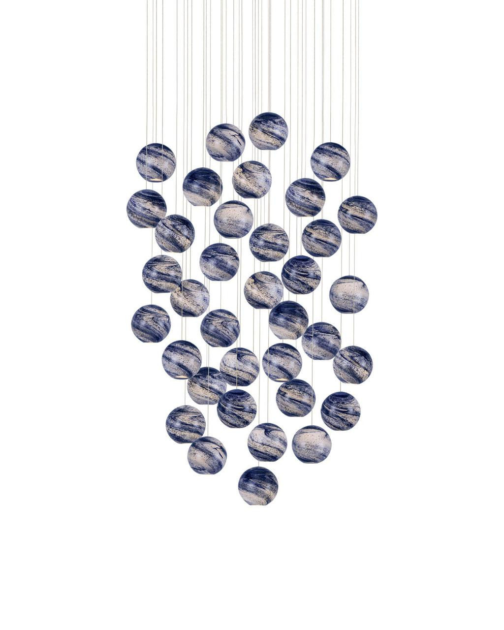 Palatino 36-Light Round Multi-Drop Pendant
