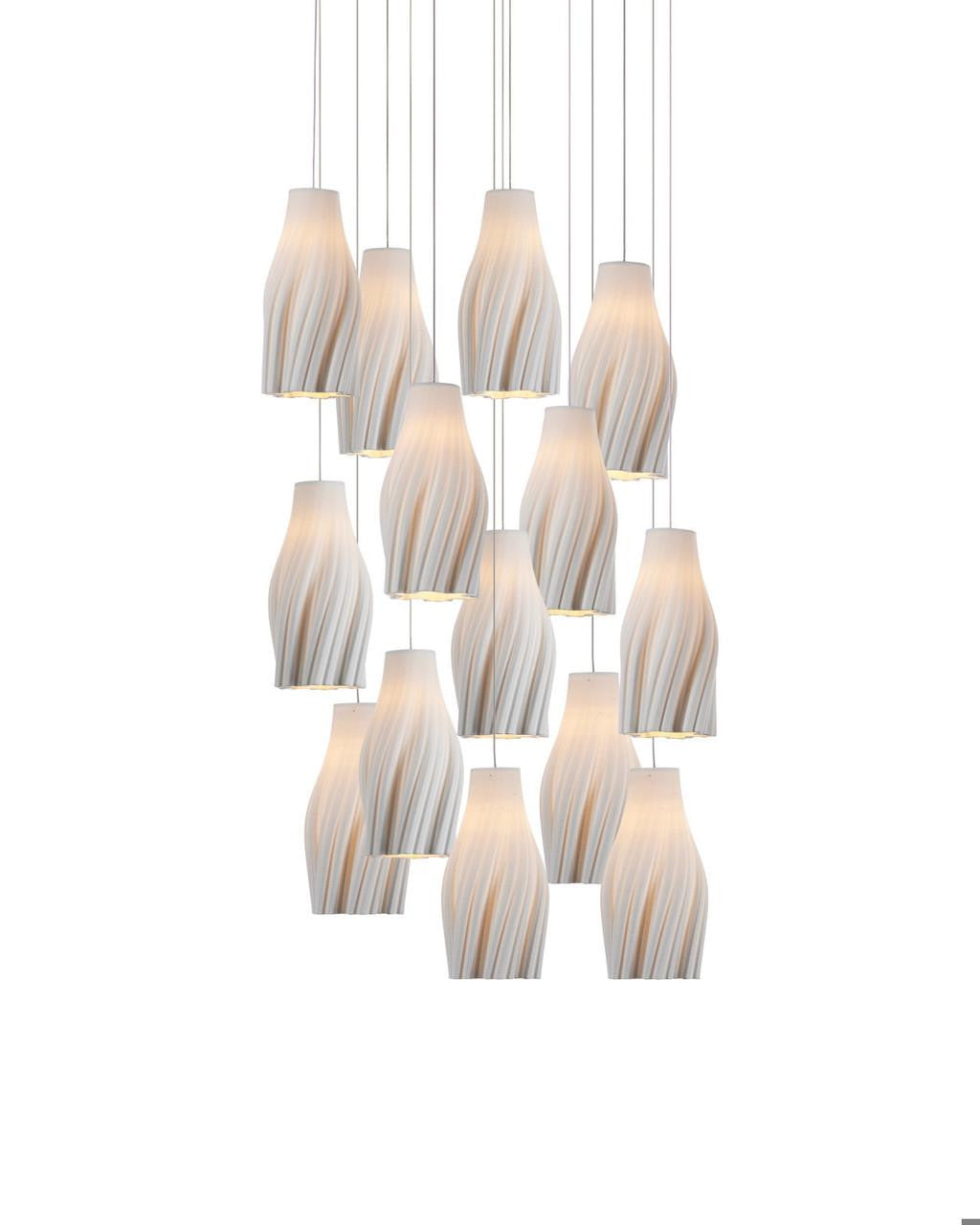 Posh 15-Light Round Multi-Drop Pendant