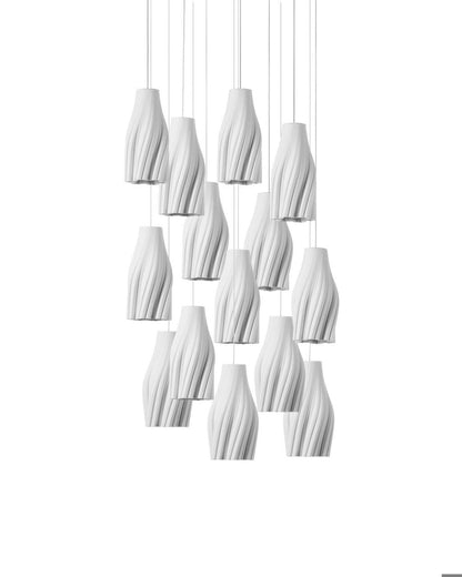 Posh 15-Light Round Multi-Drop Pendant