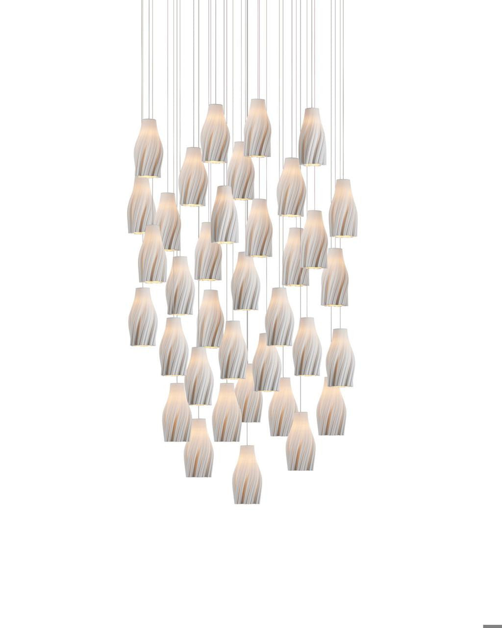 Posh 36-Light Round Multi-Drop Pendant