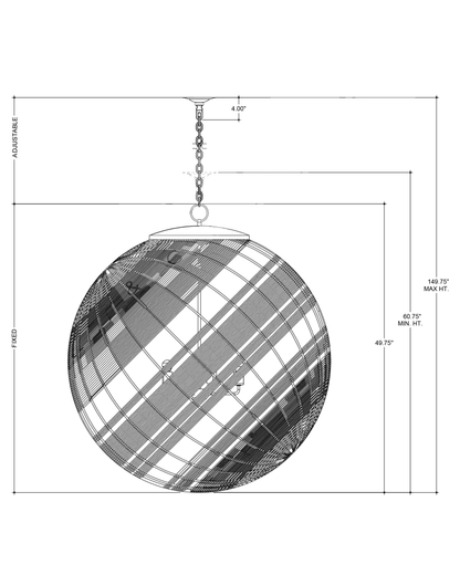 Senjyo Tilted Orb Chandelier