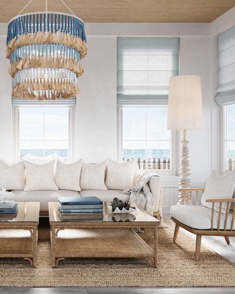 St. Barts Blue Chandelier