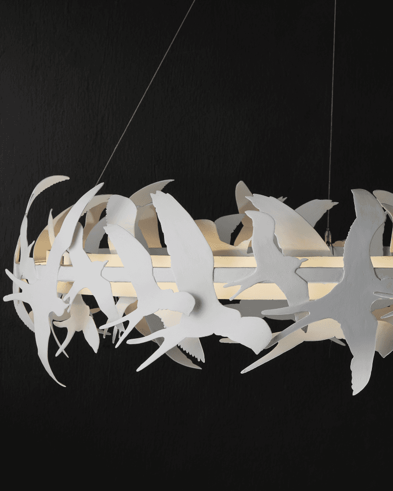 Tijereta White Chandelier