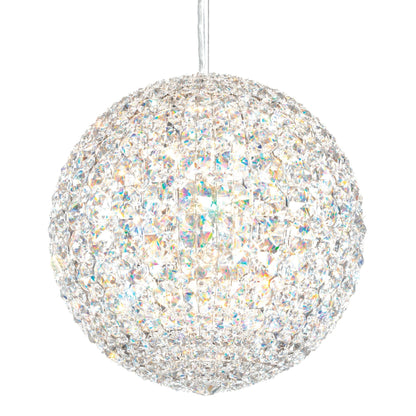 Da Vinci 12"W Polished Steel and Optic Crystal Mini Pendant