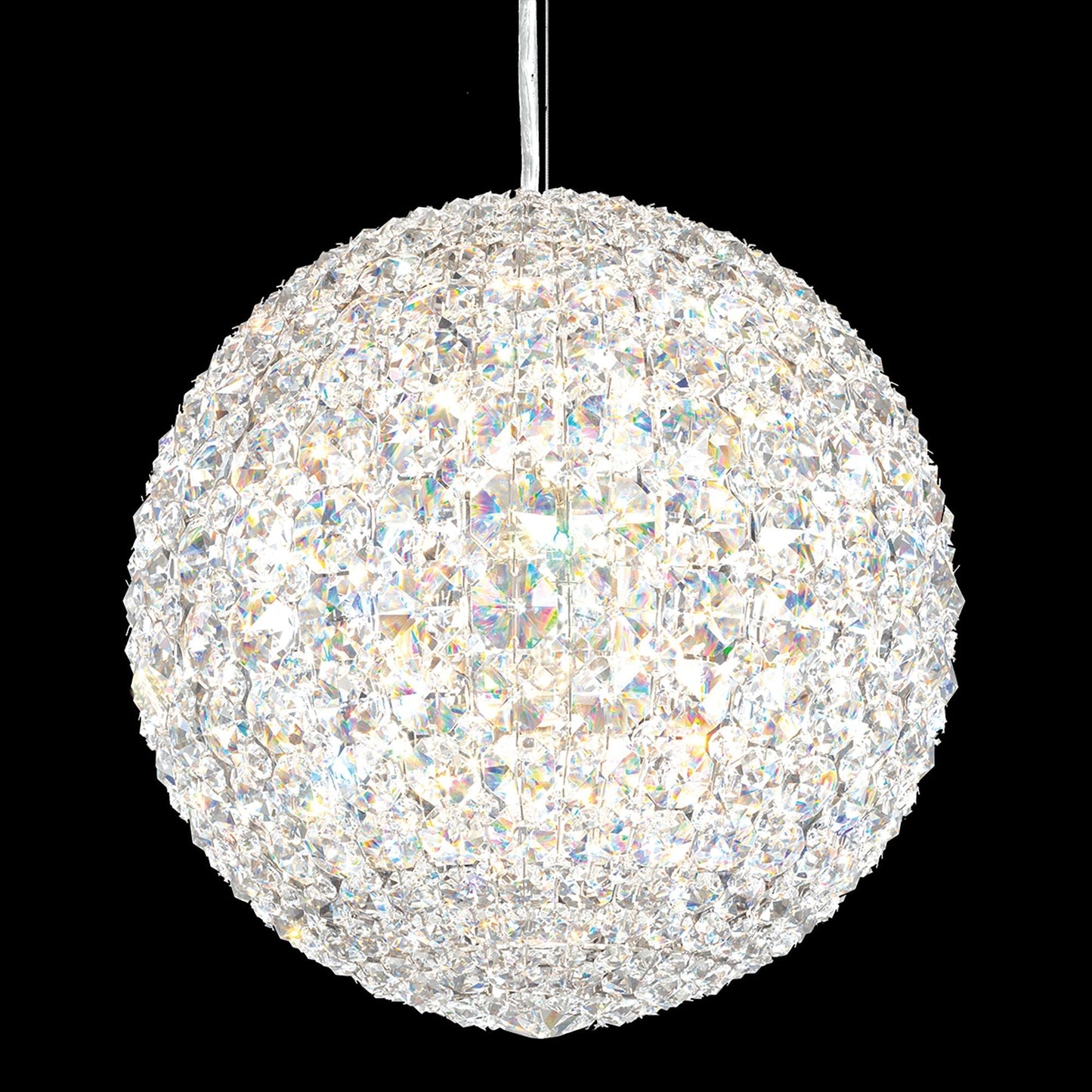 Da Vinci 12"W Polished Steel and Optic Crystal Mini Pendant