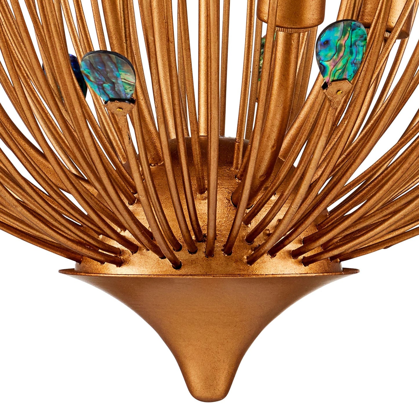 Delphos 19 1/2" Wide Gold and Turquoise 6-Light Chandelier