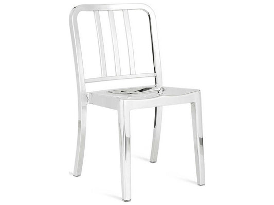 Heritage Non-Upholstered Side Dining Chair Polished Aluminum