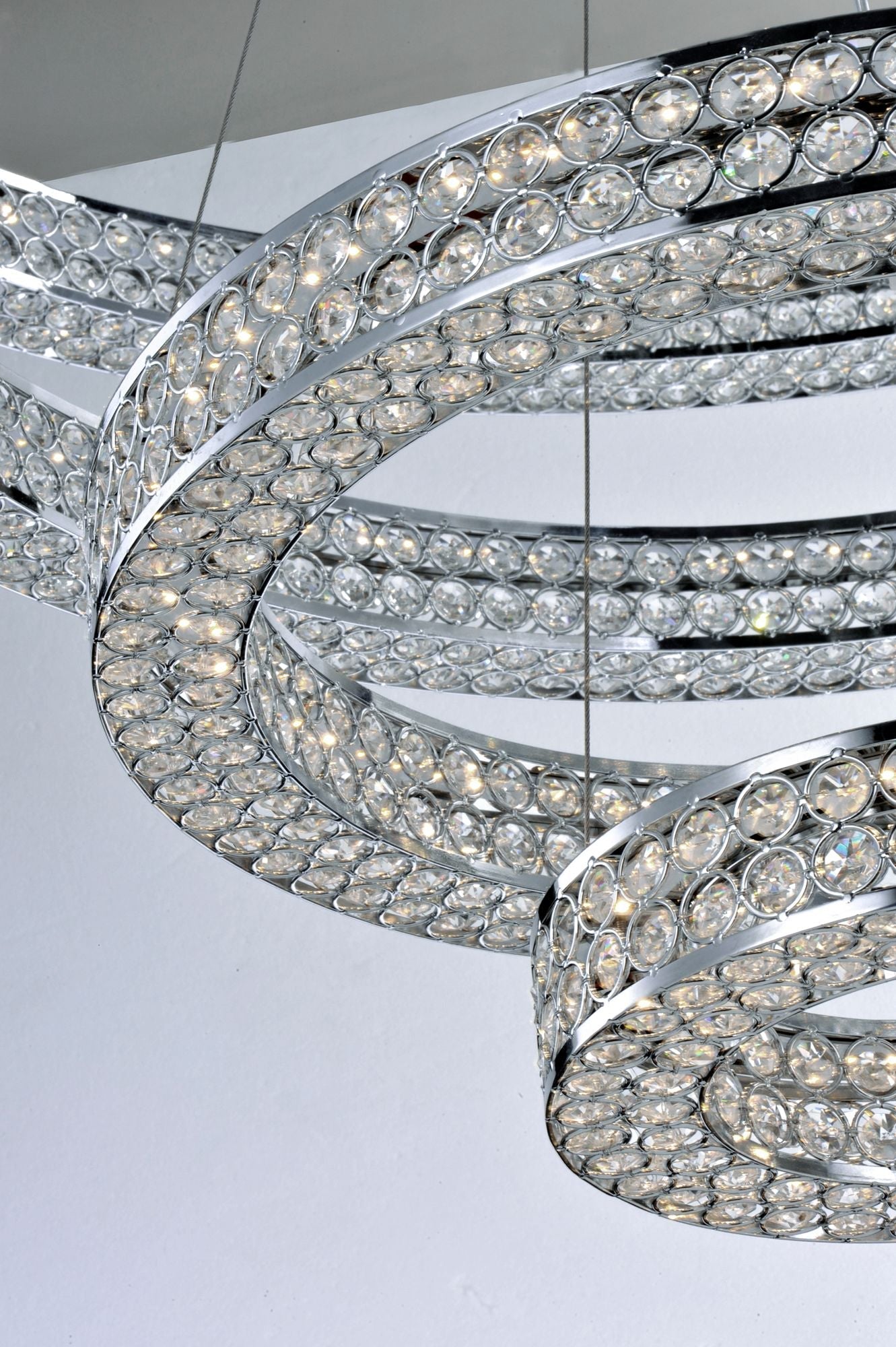 Eternity LED 1-Light 60" Wide Polished Chrome Pendant Light