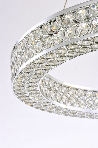 Eternity LED 1-Light 60" Wide Polished Chrome Pendant Light