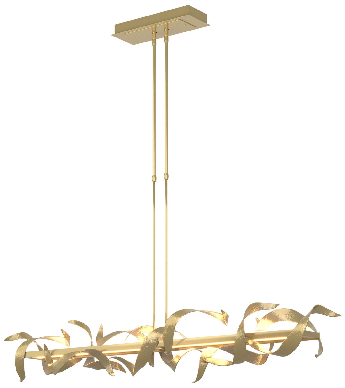 Folio 63.4" Wide Large Modern Brass LED Pendant