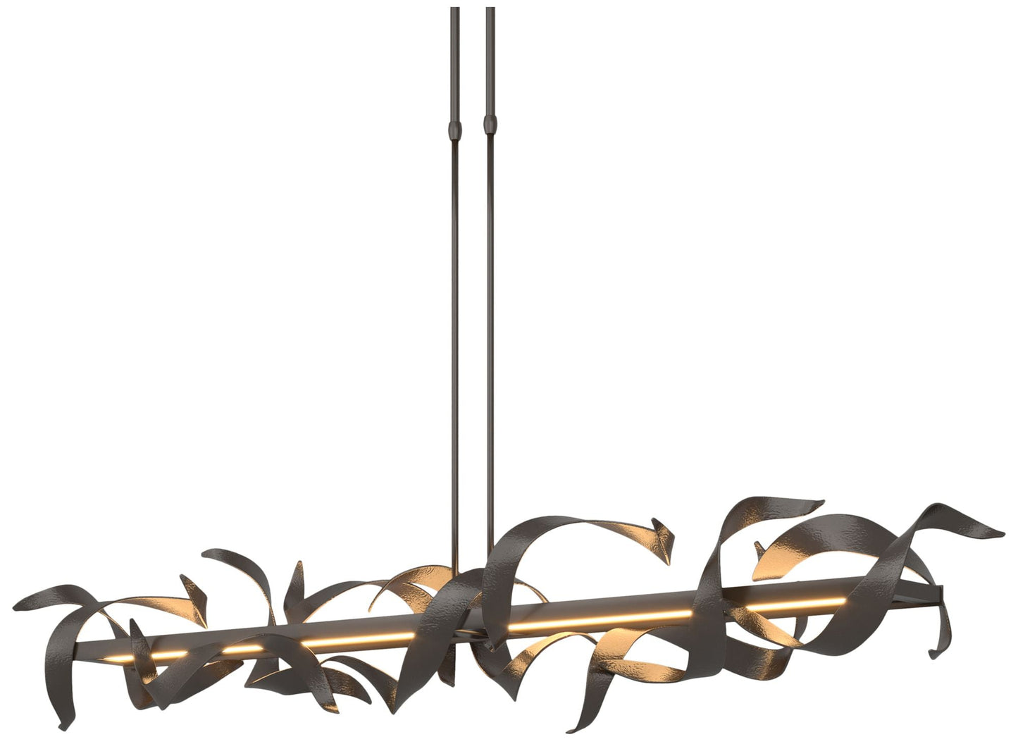 Folio 63 1/2"W Rubbed Bronze Short LED Linear Pendant Light