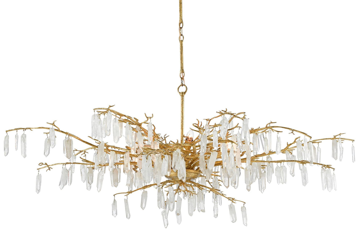 Forest Dawn 60 1/4" Wide 8-Light Gold and Crystal Chandelier