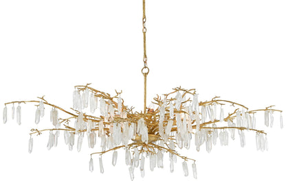 Forest Dawn 60 1/4" Wide 8-Light Gold and Crystal Chandelier